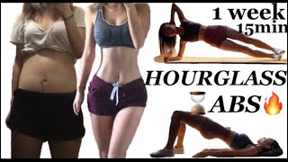 My absSMALLER waist ⌛HOURGLASS beginner workout routine  15 min No equipment  OppServe [upl. by Brigg355]