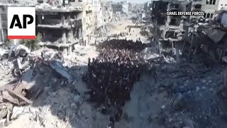 Israeli military releases footage said to show people leaving northern Gaza [upl. by Lehcyar117]