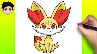 How to Draw FENNEKIN from Pokemon  Easy StepbyStep [upl. by Enelym]