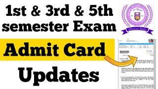 SOL 1st amp 3rd amp 5th Semester Admit Card Updates 2023 Exam [upl. by Bo]