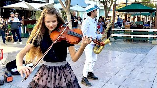 Mr SAXOBEAT  Karolina Protsenko feat Daniele Vitale  Violin and Sax Street Performance [upl. by Teews]