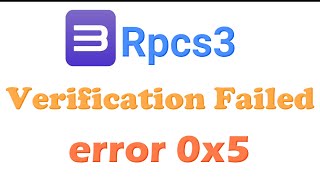 Rpcs3 Verification Failed error 0x5 [upl. by Rhyne583]