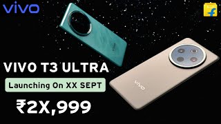 Vivo T3 Ultra 5G  India Launch  Vivo T3 Ultra Price in India amp Specs  New Flagship Killer 🔥 [upl. by Avrom890]