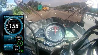 Modenas Pulsar RS200  Topspeed after FID Tune 171 kmh [upl. by Annaes]