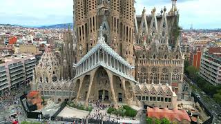 Sagrada Família Barcelona Spain Röyksopp  How The Flowers Grow ft Pixx Jan Blomqvist DRONE 4K [upl. by Marys]