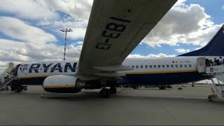 Ryanair Boeing 7378AS EIEBI Flight Prague to Dublin [upl. by Yeliab]