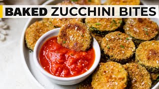 ZUCCHINI CHIPS  baked amp breaded healthy snack idea [upl. by Melgar]