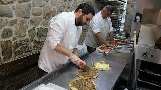 Syrian Master Bakers  Manakish  Muhammara  Cheese Breads  Zaatar  Fatayer  Damascene Bakery [upl. by Anavi]