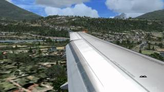 Lufthansa landing at Innsbruck FSX [upl. by Eelarak717]