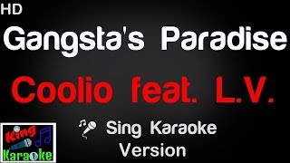 🎤 Coolio feat LV Gangstas Paradise Karaoke Version  King Of Karaoke [upl. by Htiderem]