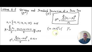 Lesson 62  Using Sigma Notation for a Sum to Calculate the Population Variance [upl. by Eugenius159]