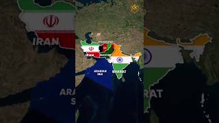 India vs Pakistan Map Through Animation  World Geography map geography upsc [upl. by Helbon]