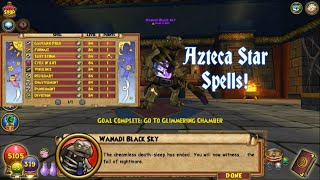 UNLOCKING THE AZTECA STAR SPELLS ON MY ICE Wizard101 [upl. by Nnylsor]