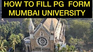 How to fill Mumbai University Form  How to fill pg Masters form  Mumbai University pg admission [upl. by Hibbert669]