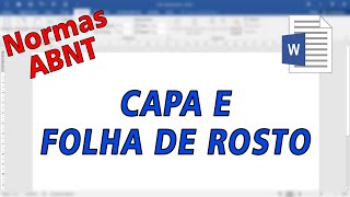 ABNT  Capa e Folha de Rosto do TCC ATUALIZADO 2024 [upl. by Ayahsal236]