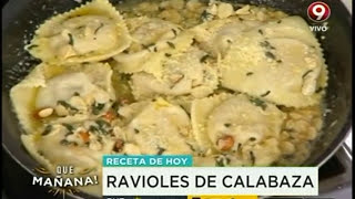 Receta de hoy Ravioles de calabaza [upl. by Nanji]