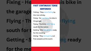 Past Continuous Tense Sentences  Common Verbs in Past Continuous Tense shortsfeed [upl. by Delilah]