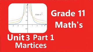 Grade 11 Maths Unit 3 Matrices Part 1  New Curriculum [upl. by Nollaf]