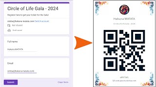 Send QR code etickets in Google Forms automatic for attendance tracking stepbystep tutorial [upl. by Mariska960]