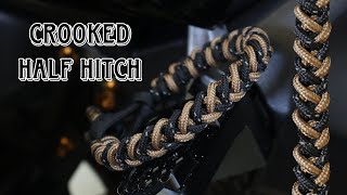 HOW TO MAKE CROOKED HALF HITCH PARACORD BRACELET EASY PARACORD TUTORIAL DIY [upl. by Olatha861]