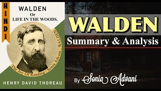 WALDEN by Henry David Thoreau in HINDI  Summary amp Analysis by Sonia Advani [upl. by Assilanna574]