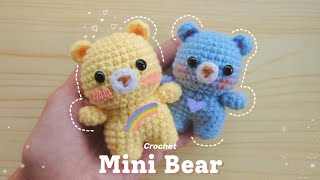 Crochet Mini Bear  Valentines gift ideas  Amigurumi Easy Pattern Bear [upl. by Novyak]