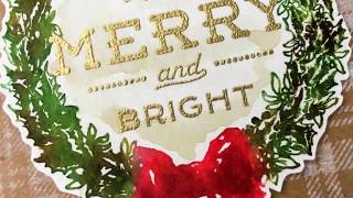 Tim Holtz Festive Overlay Stamp Platform Wreath Tutorial [upl. by Kresic885]