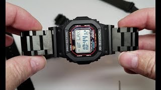 How to replace strap band on Casio GShock Watch GWM5610 using JaysAndKays Metal Adapters [upl. by Sheya97]