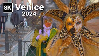 Venice CARNIVAL 2024 Opening Parade on the Grand Canal 8K 60fps [upl. by Broderick]