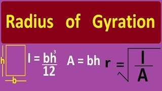 How to find Radius of Gyration  Example Solved [upl. by Nohs728]