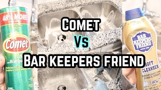 CLEAN WITH ME  COMET VS BAR KEEPERS FRIEND  CLEANING MOTIVATION 2021 [upl. by Retsub]