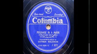 Cutner Solomon  Chopin  Polonaise Militaire Op401 1932 [upl. by Him]