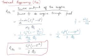 Propulsive Thermal and Overall efficiency TSFC Specific thrust and Impulse [upl. by Seni]