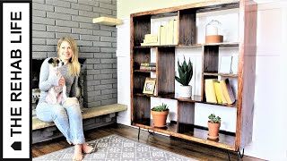 The MidCentury Modern Bookcase  Easy DIY Project [upl. by Eenert]