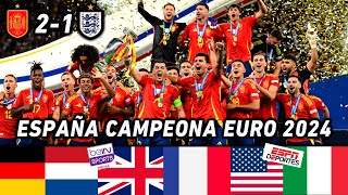 ESPAÑA INGLATERRA  ASÍ LO NARRÓ EL MUNDO  ESPAÑA CAMPEONA EURO 2024 [upl. by Wearing]