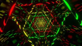 Green and Yellow and Red Hexagon Type Neon Lamp Light Background VJ Loop in 4K [upl. by Cornwall]