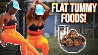 4 SECRET Waist SLIMMING Immune Boosting FOODS  No GYM full body hourglass Workout [upl. by Leahciam758]