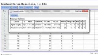 Calculating Summary Statistics in StatCrunch [upl. by Hollah]