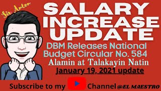 SALARY INCREASE UPDATE DBM RELEASED NATIONAL BUDGET CIRCULAR NO584 JANUARY 19 2020 [upl. by Elyrehc]