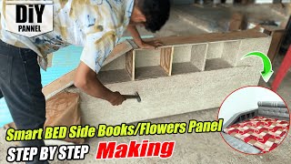 DIY Upholstered Bed Side Panel Headboard  Luxury on a Budget  MaanClips [upl. by Halla]