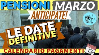 PENSIONI MARZO 2022 👉 DATE DEFINITIVE PAGAMENTI ANTICIPATI IN POSTA❗️📅 [upl. by Kial449]