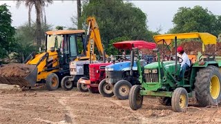 JCB 3Dx Eco expert backhoe machine Mud loading Mahindra Tractor JCB stuck in mud JCB Gadi cartoon [upl. by Ysle49]