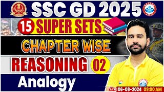 SSC GD 2025  Analogy Reasoning  SSC GD Reasoning Super Sets  By Rahul Sharma Sir [upl. by Tomasina487]