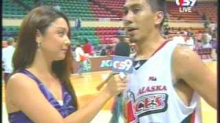 PBA 09 Mica Abesamis with Alaskas L A Tenorio 102309 [upl. by Inod]