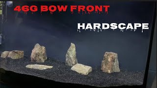 46 Gallon Bow Front  Hardscape  How To  Aquarium [upl. by Behrens]