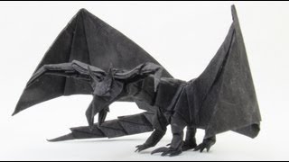 How to make an Origami Darkness Dragon 20 Tadashi Mori [upl. by Adeirf128]