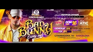 Concierto Bad Bunny en Barcelona 16 de Abril Sala Atic [upl. by Crim]