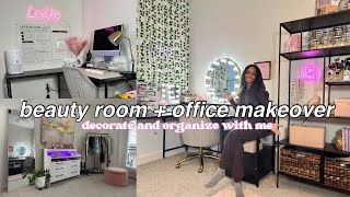 Extreme Room Makeover aesthetic office  beauty room transformation  Living Alone at 20 [upl. by Irolav]