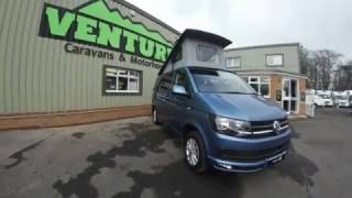 VW Campervan 2016 T6 Acapulco Blue with Bournville interior  Tour [upl. by Anegal]