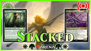 STACKED w Enchantments  SIGARDA Host of Herons  110423  MTG Arena Historic Brawl SELESNYA [upl. by Trstram]